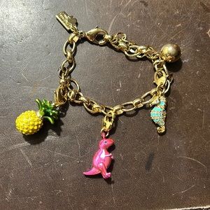 Kate spade charm bracelet with 3 charms